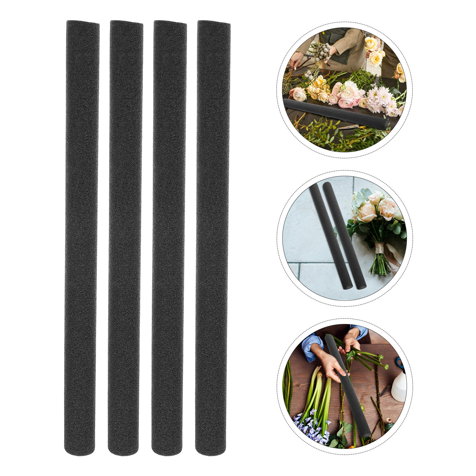 The Florist Supply - 8Pcs Floral Foam Rods Black 1.6