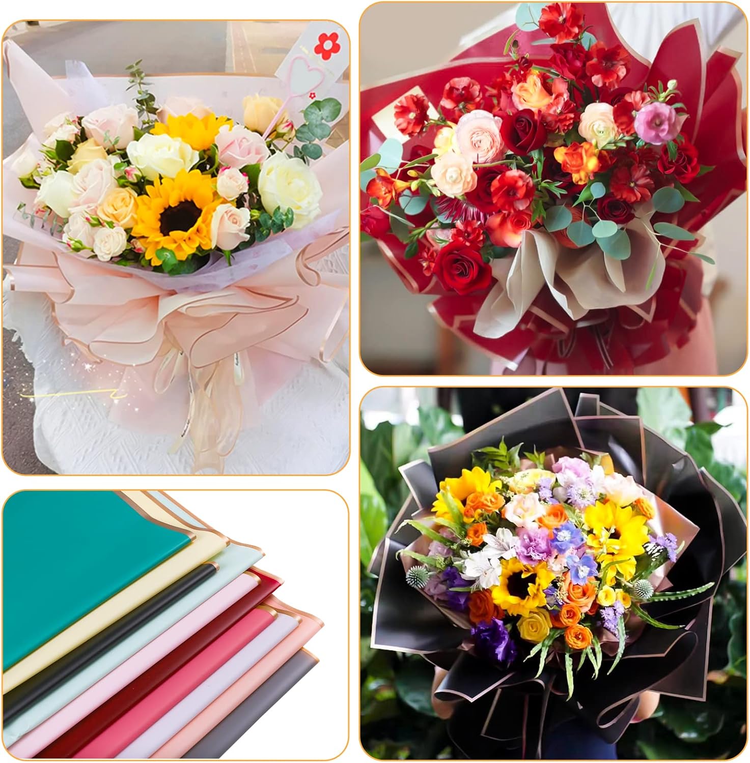 10 Sheets 8colors Flower Bouqu - The Florist Supply review and price
