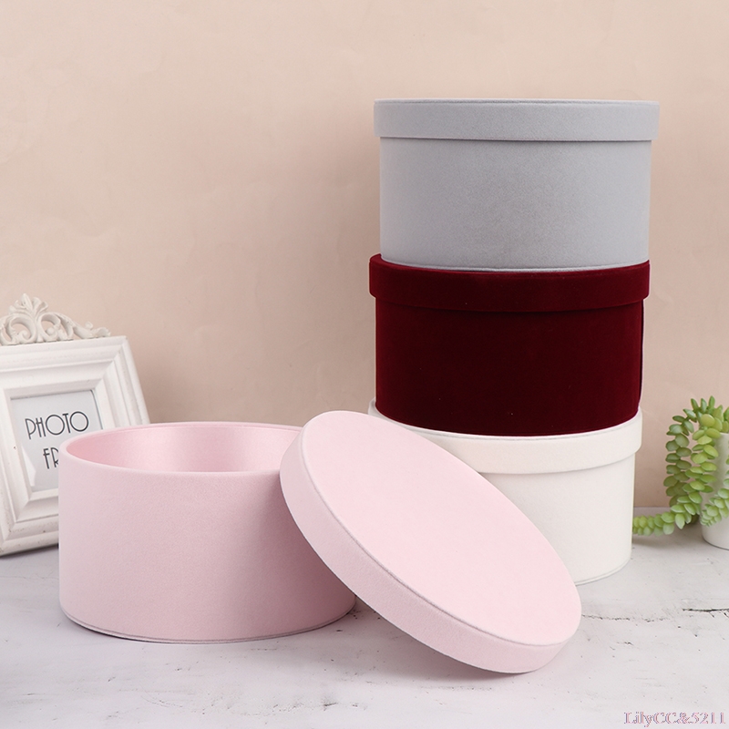 Velvet Round Flowers Box Gift  - The Florist Supply review and price