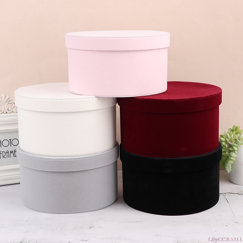 Velvet Round Flowers Box Gift  - The Florist Supply review and price