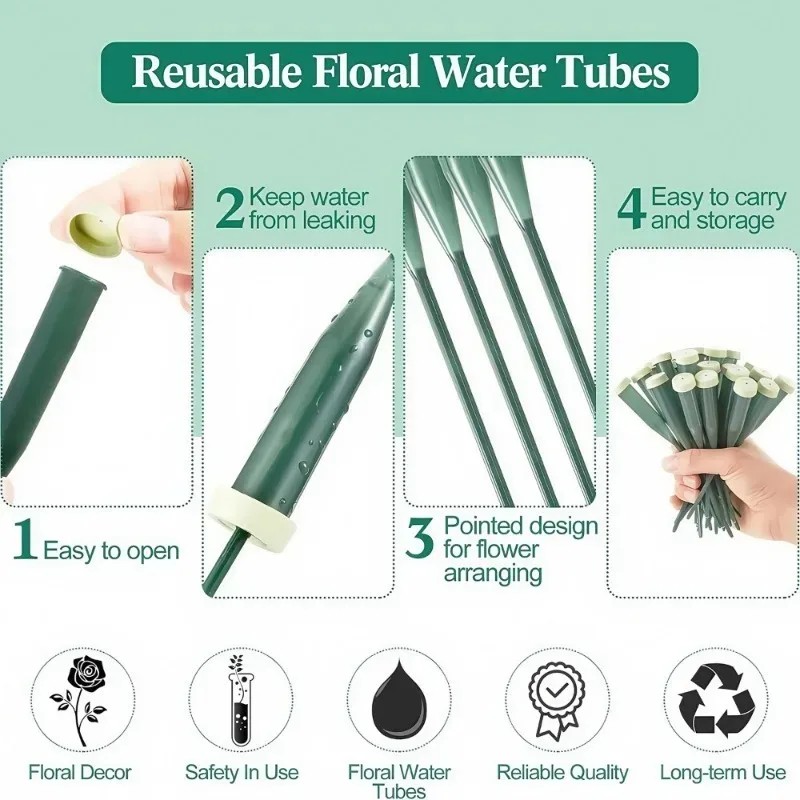 60 pcs floral water tubes with - The Florist Supply review and price